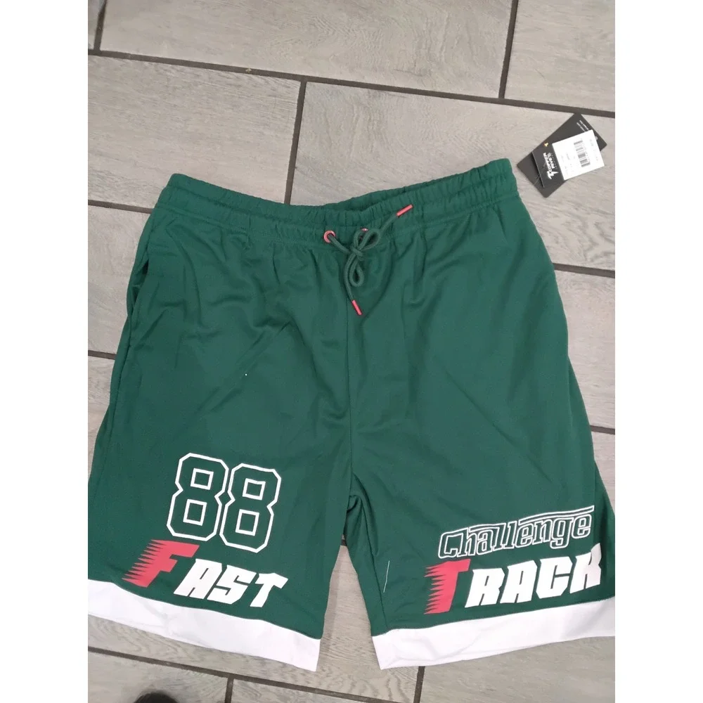 Copper Rivet Active Mens Green Challenge Track Shorts 88 Fast Mesh Lined XL New